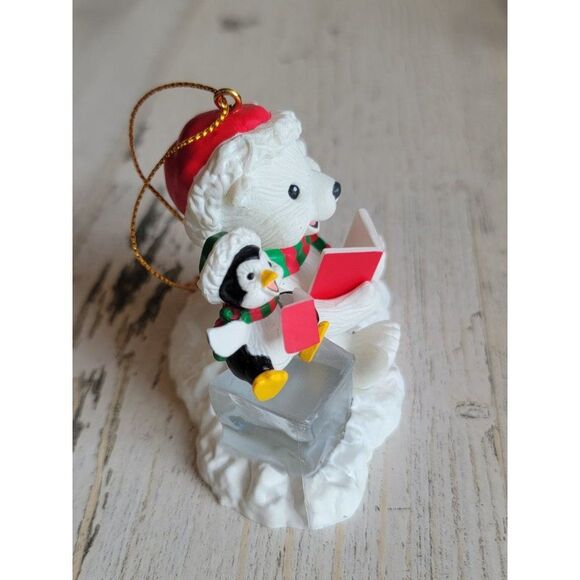 Santa's best let's sing cherry chorus ornament Xmas polar bear penguin - Picture 5 of 6